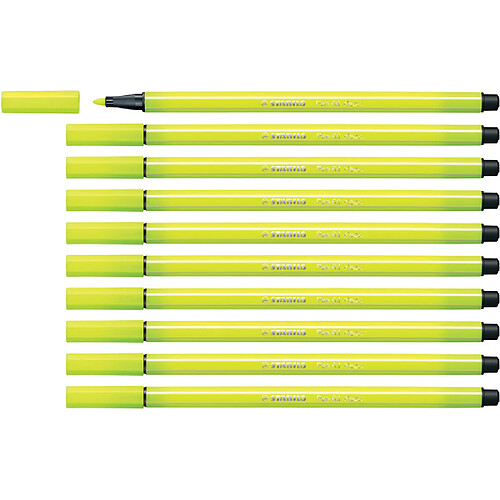 STABILO Stylo feutre Pen 68, jaune fluo ()