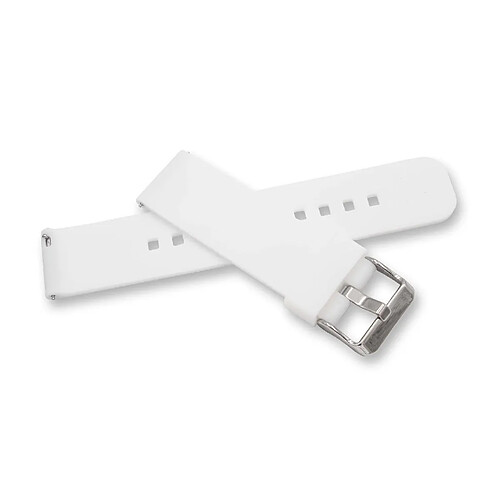 vhbw bracelet compatible avec Fossil Q Crewmaster, Nate, Wander montre connectée - 12.2cm + 8.4cm silicone blanc