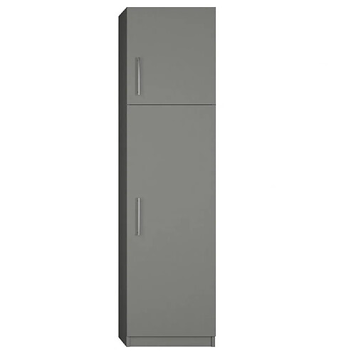 Inside 75 Armoire de rangement 2 portes coloris gris graphite mat largeur 50 cm