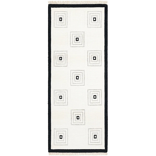 Vidal Tapis de couloir en laine 203x79 beige Darya