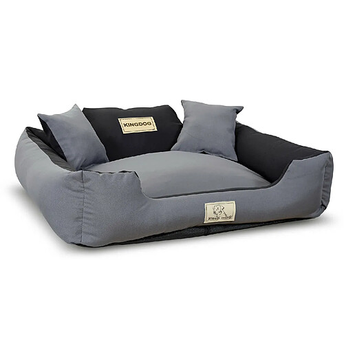 Niche panier lit pour chien confortable taille M gris