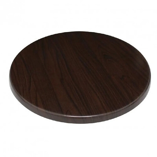 Plateau de table rond marron foncé Bolero 800 mm