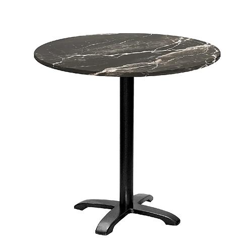 Restootab Table ronde Ø80cm - modèle Bazila marbre royal