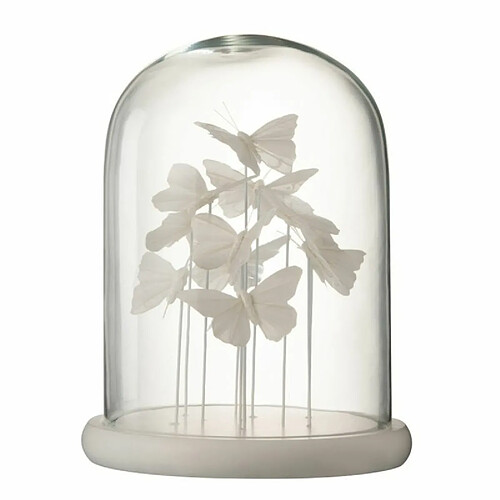 Paris Prix Cloche Décorative Design Papillons 30cm Blanc