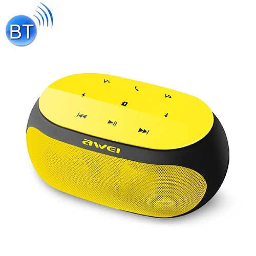 Wewoo Enceinte Bluetooth jaune haut-parleur sans fil avec boutons tactiles, support aux ligne et carte TF