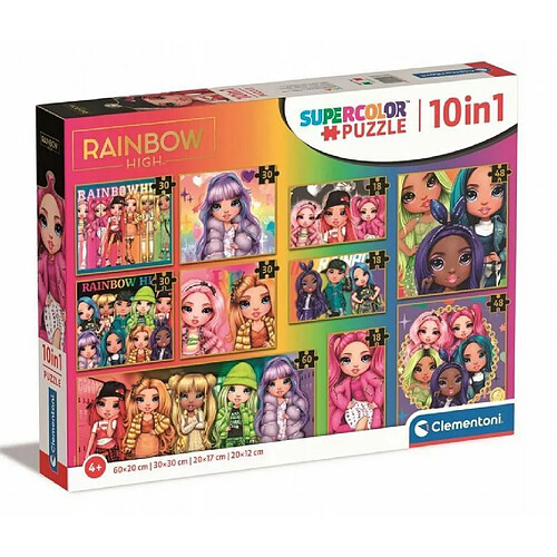 Clementoni Puzzle 10in1 Rainbow High