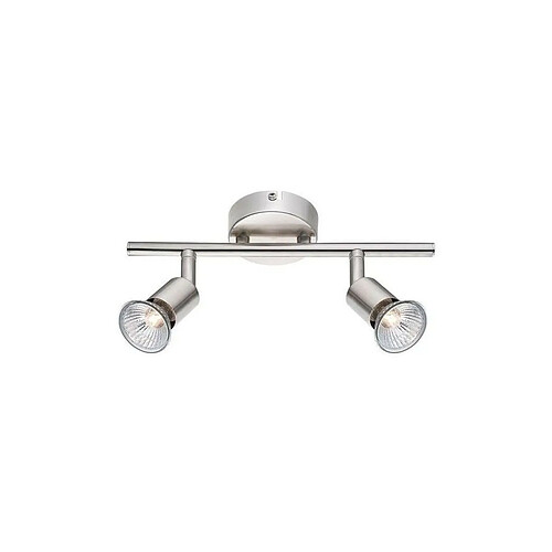 NOVA LUCE Plafonnier BASE Nickel Satiné LED GU10 2x5 W