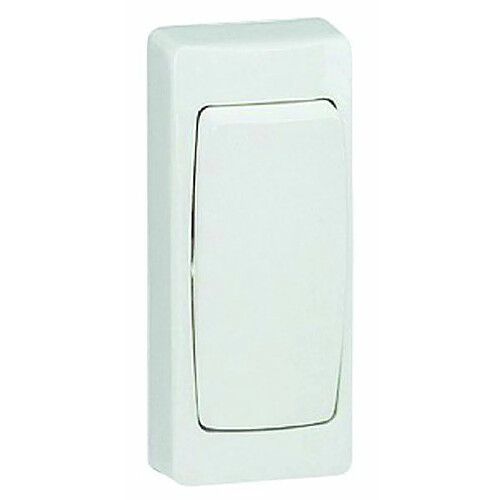 Legrand LEG97341 Interrupteur ou va et vient version étroite saillie 2300 W en 230 V Blanc