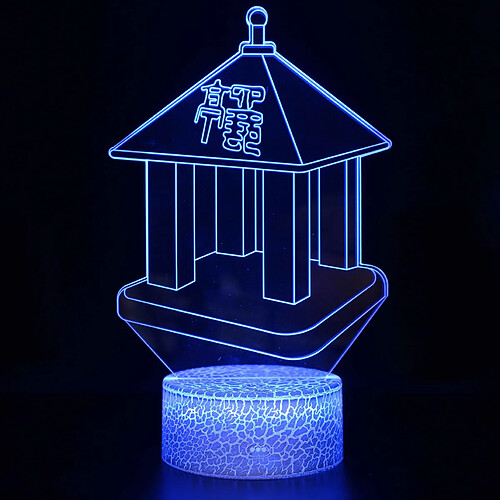 Universal Lumière de nuit à LED 3D, décoration de bureau en 16 couleurs, lumière de nuit lointaine à toucher USB, meilleur cadeau d'anniversaire de Noël pour les garçons, les filles, les enfants