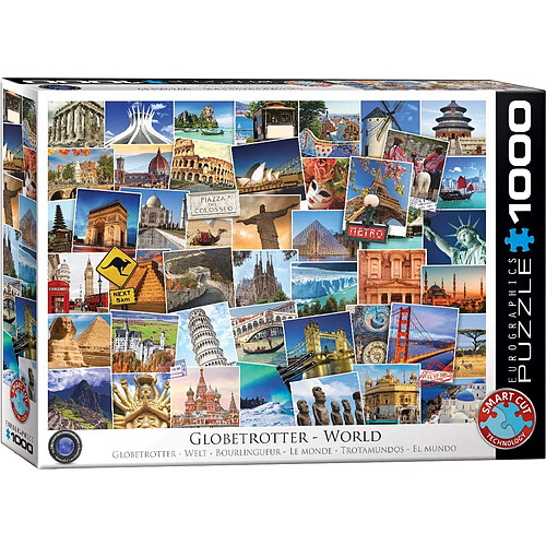 Eurographics 6000?1 907,5 cm Monde Globetrotter Puzzle (Lot de 1000)