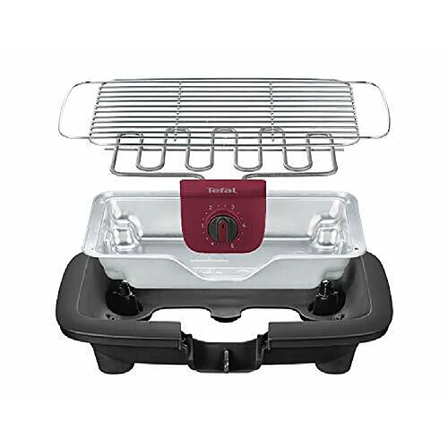 Lace International Games Tefal BG90E5 Easygrill Adjust Barbecue de table électrique (2300 W, surface de cuisson 720 cm²) Noir/bordeaux