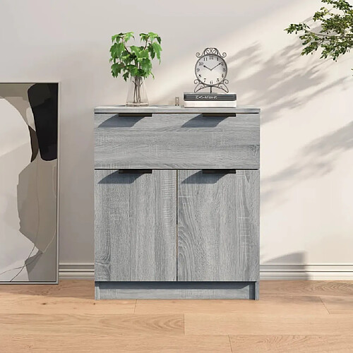 Maison Chic Buffet,Meuble de Rangement,commode pour salon,Cuisine Sonoma gris 60x30x70 cm Bois d'ingénierie -MN64779