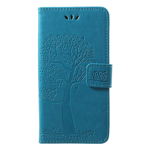 Etui en PU  tree bleu hibou pour Huawei P20 Lite