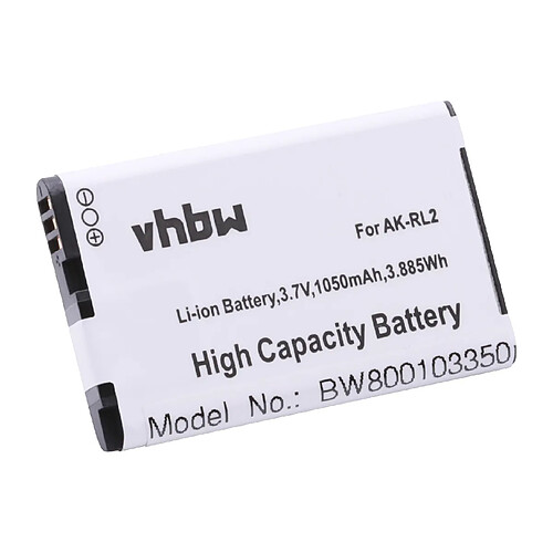 vhbw Li-Ion batterie 1050mAh (3.7V) pour téléphone pour sénior, portable Emporia V20M, V20MB, V20MC, V20ME, VF4 comme AK-RL2.