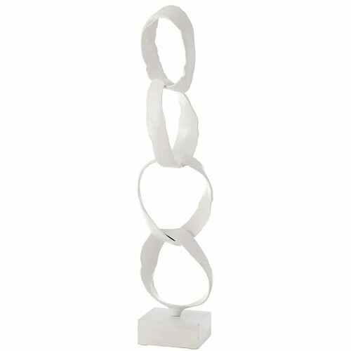 Paris Prix Statuette Déco sur Pied Anneaux 56cm Blanc