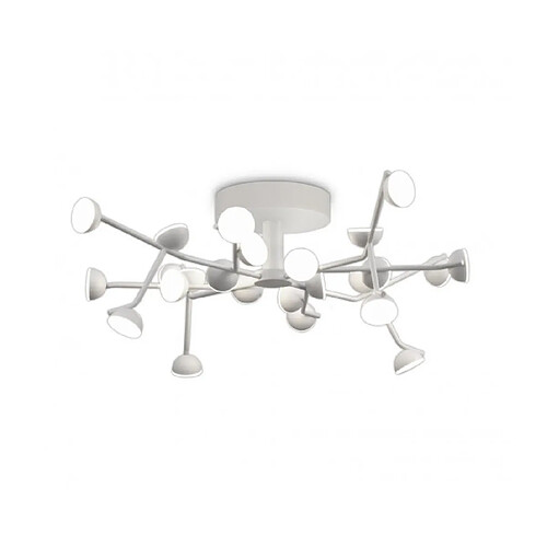 Luminaire Center Plafonnier Adn blanc 24 ampoules 30cm