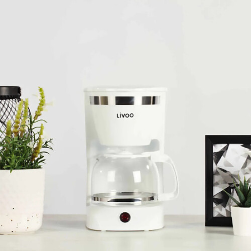 Livoo Cafetière électrique blanche 10-12 tasses