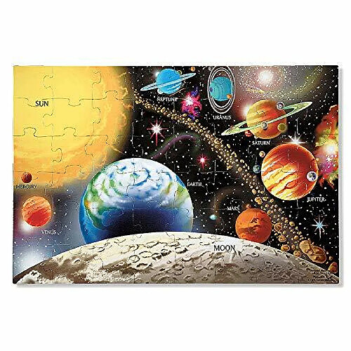 Melissa & Doug Solar System Floor (48 piAces) Puzzles carton 3+ cadeau pour garAon ou fille