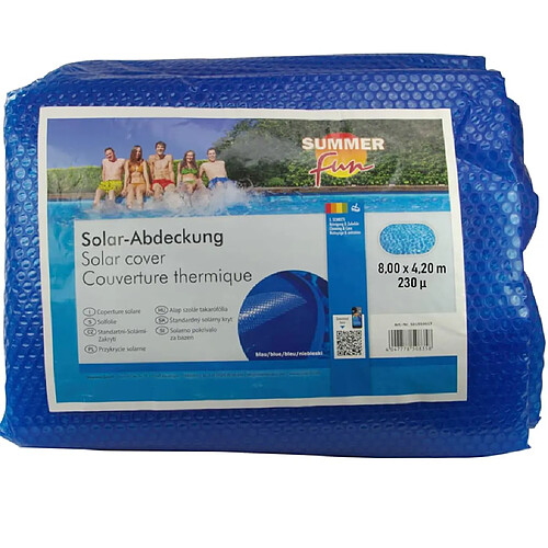 Summerfun Summer Fun Couverture solaire de piscine d'été Ovale 800x420cm PE Bleu