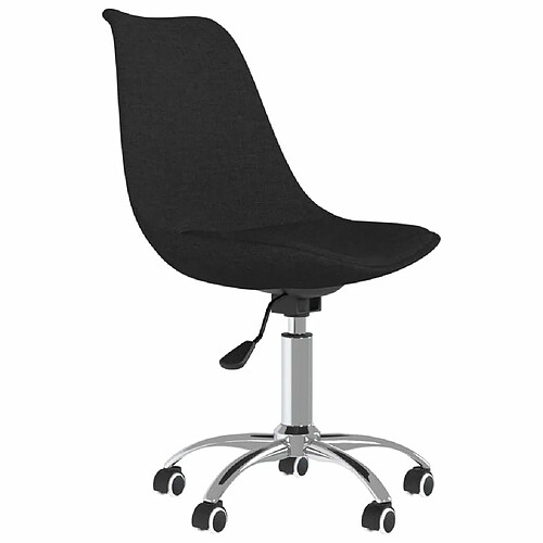 Maison Chic Chaise Gaming | Chaise pivotante de bureau Ergonomique Fauteuil Noir Tissu -GKD34054