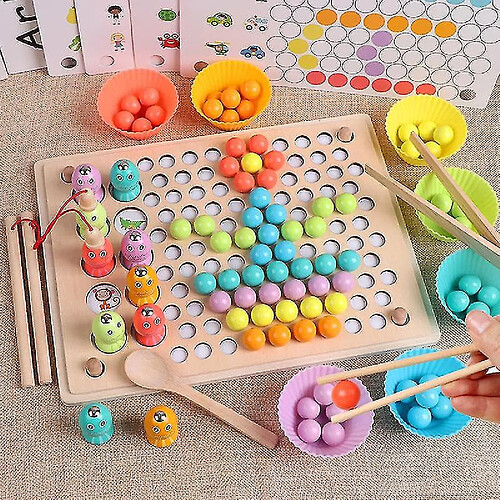 Universal Entraînement main cerveau pour jouets en bois pinces perles puzzle board jeux maths éducation précoce bébé