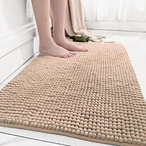 LUUCOZK Tapis de bain antidérapants absorbants à séchage rapide, tapis de décoration de salle de bain, couleur 1-50x80cm