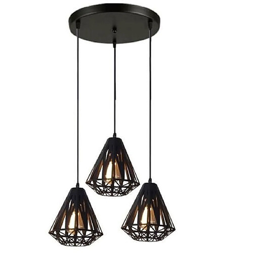 Stoex LUSTRE Suspension Luminaire Vintage Industrielle Suspension Luminaire E27 Cage Plafonnier Lustre Pour Cuisine