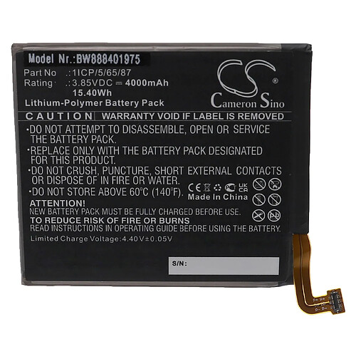 vhbw Batterie remplacement pour Umi 1ICP/5/65/87, HB4593J6ECW-31 pour smartphone (4000mAh, 3,85V, Li-polymère)