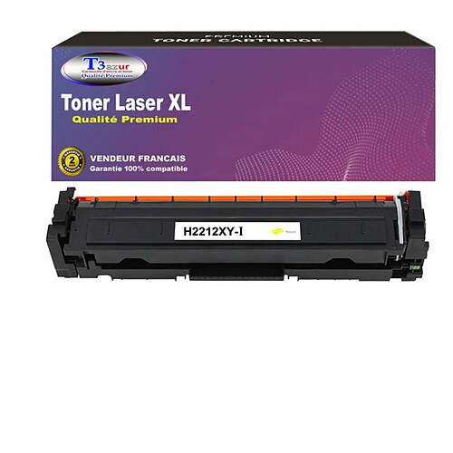 T3AZUR - Toner Laser compatible avec HP Color LaserJet Pro MFP M282, M282NW, W2212X remplace HP 207X Jaune (avec puce)