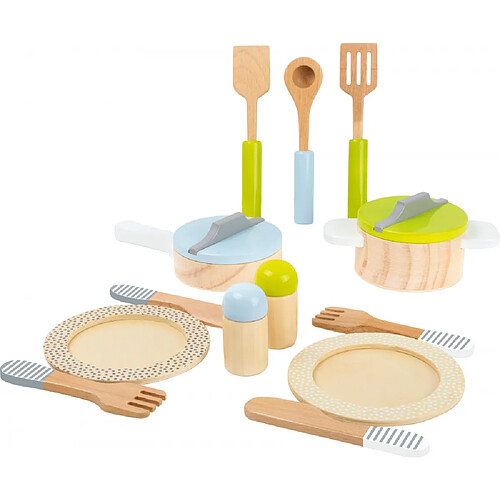 Small Foot Company Small foot - Service de table et lot de casseroles en bois