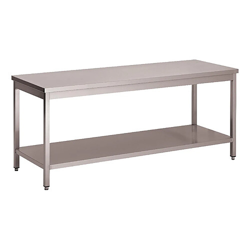 Table Inox Centrale Budget avec Etagère Gamme 700 - L2G