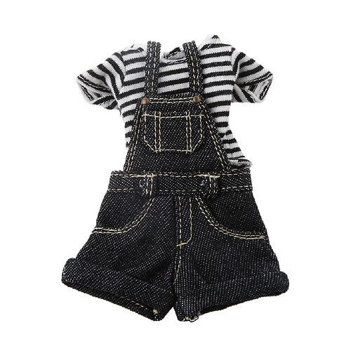 1/6 Jumpsuit Bande Noire Pour Les Poupées Blythe Bjd Vêtements Accessoires