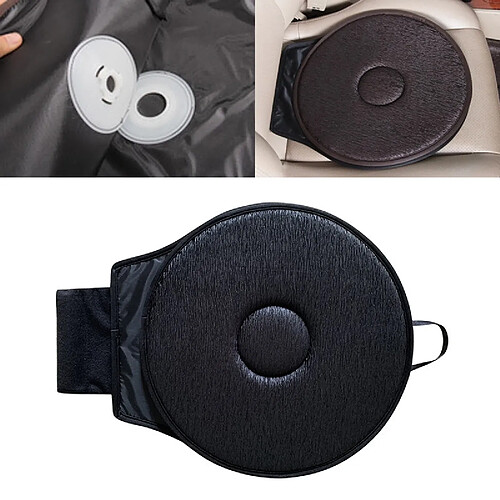 Wewoo Coussin de siège tourbillonnant à 360 degrés pour de voiture noir