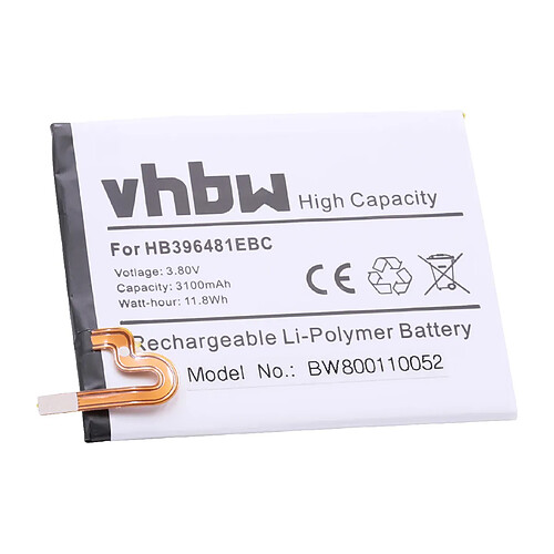 vhbw Li-Polymer batterie 3100mAh (3.8V) pour portable téléphone Huawei KIW-L23, KIW-L22, KIW-TL00, KIW-TL00H, KIW-CL00, KIW-UL00 comme HB396481EBC.