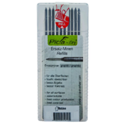 Bizline crayon mine graphite pica dry - 10 mines de rechange