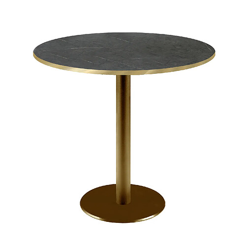 Restootab Table Ø70cm Rome bistrot pierre noire