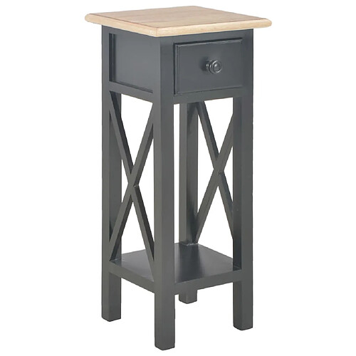 vidaXL Table d'appoint Noir 27 x 27 x 65,5 cm Bois