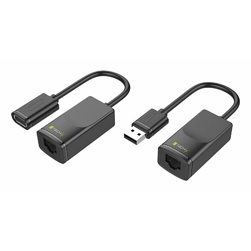 Adaptateur USB 2.0 TECHly IUSB-EXTENDTY2 IUSB-EXTENDTY2 [1x USB 1.1 type A femelle, USB 1.1 type A mâle - 2x RJ45 femelle] 1 pc(s)