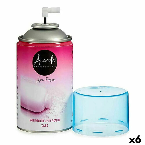 Acorde Recharges Pour Diffuseur Talc en poudre 250 ml (6 Unités)