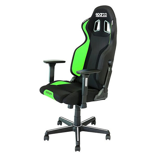 Chaise de jeu Sparco S00989NRVF Grip 150º Noir/Vert