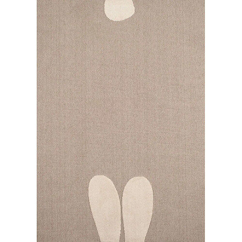 Jardindeco Tapis intérieur en polyester Fantine lapin 160 x 230 cm.