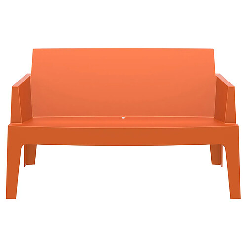 Alterego Banc de jardin 'PLEMO XL' orange en matière plastique