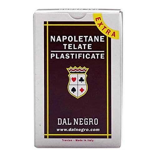 Dal Negro Napoletane 87 Extra 014016 Italian Regional Playing Cards Brown Case - Deck of 40 Cards [ Italian Import ]