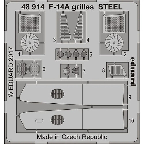 F-14A grilles STEEL for Tamiya - 1:48e - Eduard Accessories