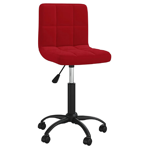 vidaXL Chaise pivotante de salle à manger Rouge bordeaux Velours