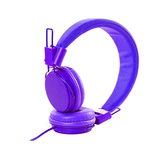 LUUCOZK Casque filaire haute fidélité EP05 pliable 3,5 mm pour ordinateur - violet