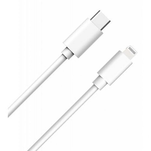 WOW Câble USB C/Lightning 1m - 3A Blanc