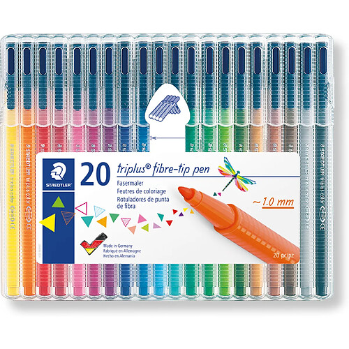 STAEDTLER Feutre triplus BRILLIANT COLOURS, étui de 20 ()