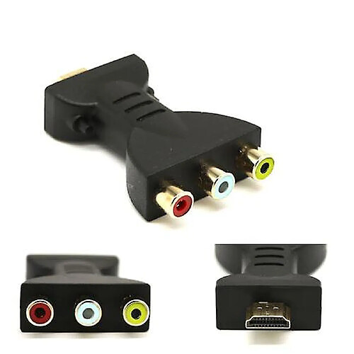 Universal Convertisseur de composant adaptateur audio vidéo AV HDMI 3 RCA RGB doré