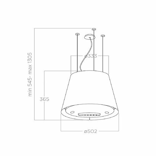 Hotte îlot ELICA EASY UX IX/F/50 PRF0120354A